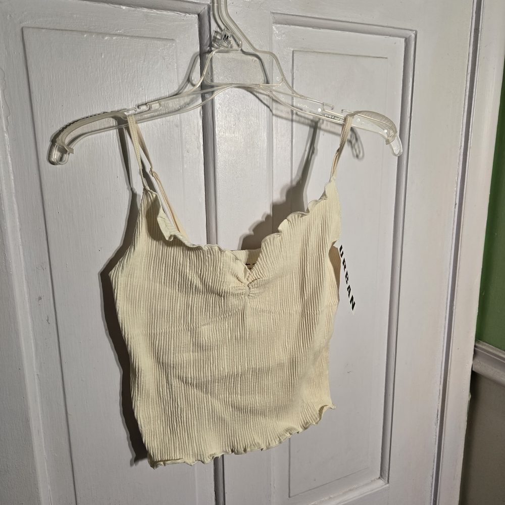Urban Outfitters Cream Ribbed Women’s Top Size XL